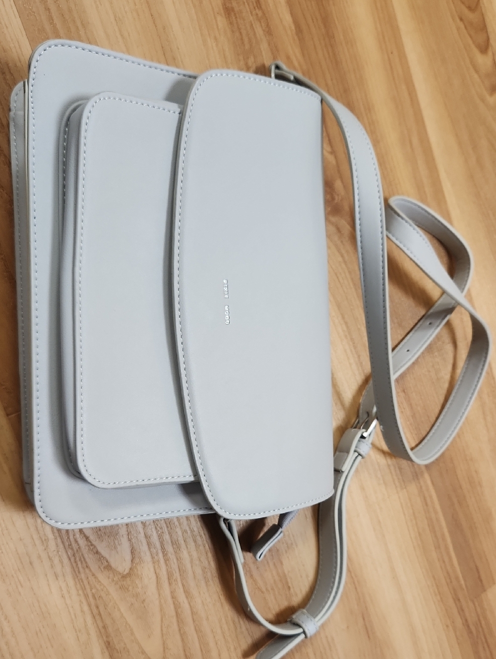Pixie Mood Minimalist Light Gray Crossbody Bag